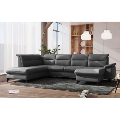 SIT & MORE Astoria U-Form Wohnlandschaft - U-förmige Microfaser Couch, Ottomane links, hergestellt in Europa SIT & MORE Astoria U-Form Wohnlandschaft - U-förmige Microfaser Couch, Ottomane links, hergestellt in Europa