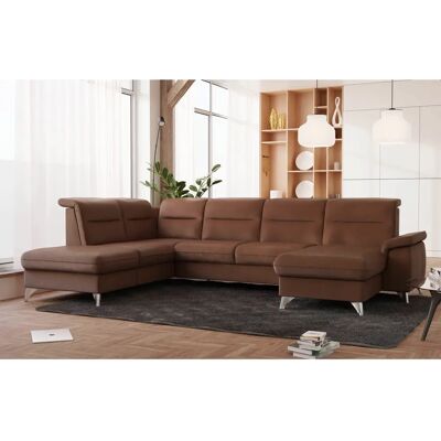 SIT & MORE Astoria U-Form Sofa - Mikrofaser Lederoptik, Ottomane links SIT & MORE Astoria U-Form Sofa - Mikrofaser Lederoptik, Ottomane links