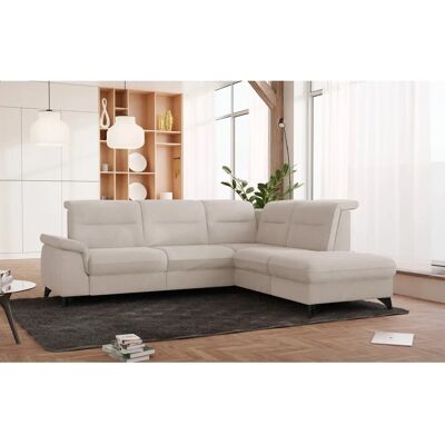 SIT&MORE Astoria L-Form Sofa - Ecksofa beige aus Flachgewebe SIT&MORE Astoria L-Form Sofa - Ecksofa beige aus Flachgewebe