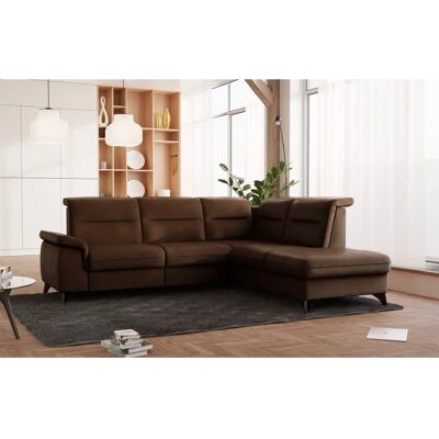 SIT&MORE Astoria L-Form Sofa - Ecke, Microfaser, Rechte Ottomane SIT&MORE Astoria L-Form Sofa - Ecke, Microfaser, Rechte Ottomane