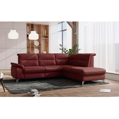 SIT&MORE Astoria L-Form Bordeaux Mikrofaser Sofa - Sofa SIT&MORE Astoria L-Form Bordeaux Mikrofaser Sofa - Sofa