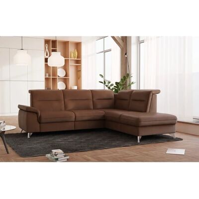 SIT&MORE Astoria L-Form Ecksofa - Microfaser Lederoptik - Ottomane rechts SIT&MORE Astoria L-Form Ecksofa - Microfaser Lederoptik - Ottomane rechts