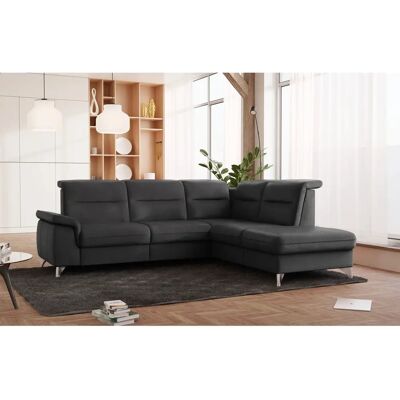 SIT&MORE Astoria L-Form Sofa - Microfaser, Ottomane rechts SIT&MORE Astoria L-Form Sofa - Microfaser, Ottomane rechts