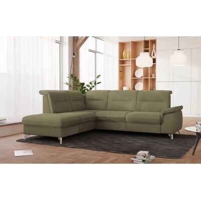 SIT & MORE Astoria Grünes Sofa - L-Form, Flachgewebe, Ottomane links SIT & MORE Astoria Grünes Sofa - L-Form, Flachgewebe, Ottomane links