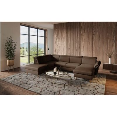 HOME AFFAIRE Calypso U-Form Sofa - U-Form Mikrofaser Lederoptik, Ottomane links, 7,5 Sitze HOME AFFAIRE Calypso U-Form Sofa - U-Form Mikrofaser Lederoptik, Ottomane links, 7,5 Sitze