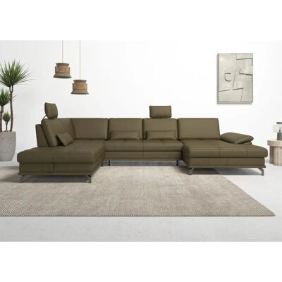 PLACES OF STYLE Costello Grüne Wohnlandschaft - U-Form mit Stauraum & Bett PLACES OF STYLE Costello Grüne Wohnlandschaft - U-Form mit Stauraum & Bett