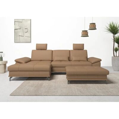 Places of Style Costello L-Form Sofa - Recamiere, Verstellbar, Leder Places of Style Costello L-Form Sofa - Recamiere, Verstellbar, Leder