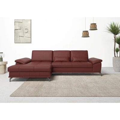 PLACES OF STYLE Costello L-Form Recamiere, Microfaser, Rot - Sofa PLACES OF STYLE Costello L-Form Recamiere, Microfaser, Rot - Sofa