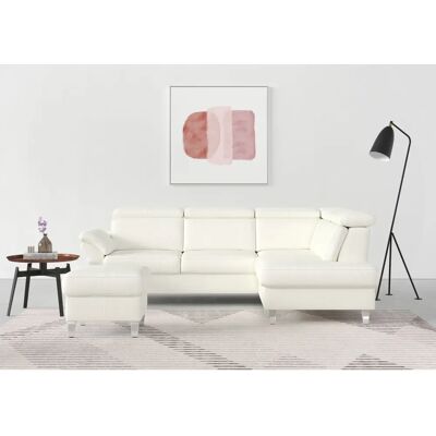 SIT&MORE Arngast L-Form Sofa - NaturLeder & Stoff SIT&MORE Arngast L-Form Sofa - NaturLeder & Stoff