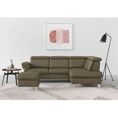 sit&more Arngast L-Form Sofa - Bettfunktion, Ottomane rechts, Naturleder sit&more Arngast L-Form Sofa - Bettfunktion, Ottomane rechts, Naturleder