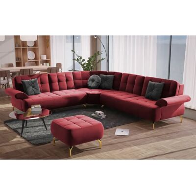 SIT & MORE Orient 1 V L-Form - Samtsofa mit Kissen SIT & MORE Orient 1 V L-Form - Samtsofa mit Kissen