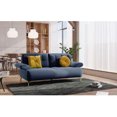 SIT & MORE Orient 1 V Samtblauer Sofa - Sofa SIT & MORE Orient 1 V Samtblauer Sofa - Sofa