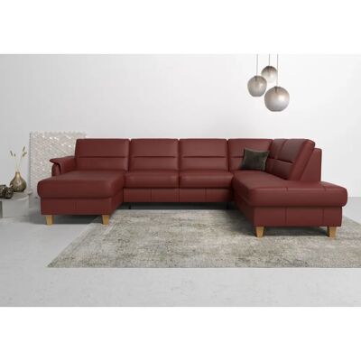 HOME AFFAIRE Palmera U-Form Couch - Rechte Ottomane, Microfaser, Lederoptik HOME AFFAIRE Palmera U-Form Couch - Rechte Ottomane, Microfaser, Lederoptik