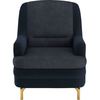 SIT & MORE Orient Sessel - struktur, goldene Füße, blau SIT & MORE Orient Sessel - struktur, goldene Füße, blau