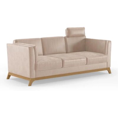 HOME AFFAIRE Viva 3-Sitzer Beiges Microfaser Sofa - Sofa HOME AFFAIRE Viva 3-Sitzer Beiges Microfaser Sofa - Sofa