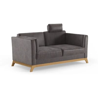 Home Affaire Viva 2,5-Sitzer Sofa - Microfaser, Grau, mit Kopfstütze Home Affaire Viva 2,5-Sitzer Sofa - Microfaser, Grau, mit Kopfstütze