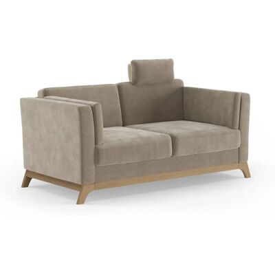 Home Affaire Viva 2,5-Sitzer Sofa - Microfaser, Beige, mit Kopfstütze Home Affaire Viva 2,5-Sitzer Sofa - Microfaser, Beige, mit Kopfstütze