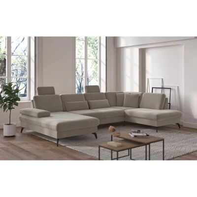 SIT & MORE Morris U-Form Beige Sofa - U-förmiger Sitz mit Sitztiefenverstellung SIT & MORE Morris U-Form Beige Sofa - U-förmiger Sitz mit Sitztiefenverstellung