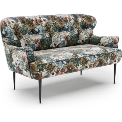 Amber 2er mit Knopfheftung pink/blue - Sofa Amber 2er mit Knopfheftung pink/blue - Sofa