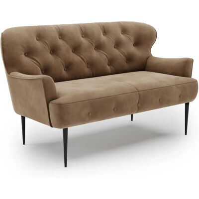 Places of Style 2-Sitzer Sofa - Microfaser, Braun, Knopfheftung - Sofa Places of Style 2-Sitzer Sofa - Microfaser, Braun, Knopfheftung - Sofa