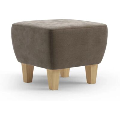 HOME AFFAIRE Viva Braun Hocker - Mikrofaser, Handgefertigt in Europa HOME AFFAIRE Viva Braun Hocker - Mikrofaser, Handgefertigt in Europa