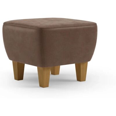 HOME AFFAIRE Viva Hocker - Microfaser Vintage, Eichenfüße, 56x46x56cm HOME AFFAIRE Viva Hocker - Microfaser Vintage, Eichenfüße, 56x46x56cm