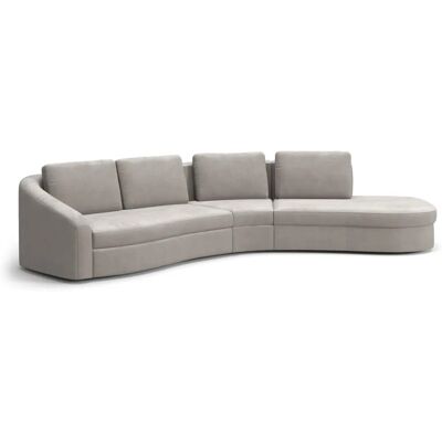 SIT&MORE Jazz L-Form Sofa Grau Microfaser - Sofa SIT&MORE Jazz L-Form Sofa Grau Microfaser - Sofa