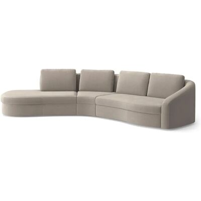SIT & MORE Jazz L-Form Beige Sofa - Ecksofa Microfaser SIT & MORE Jazz L-Form Beige Sofa - Ecksofa Microfaser