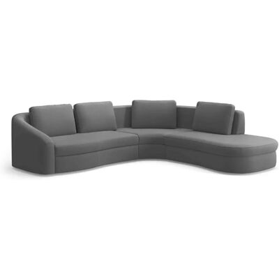 SIT & MORE Jazz L-Form Sofa - L-förmiger grauer (stone) Bezug mit 4 Kissen SIT & MORE Jazz L-Form Sofa - L-förmiger grauer (stone) Bezug mit 4 Kissen