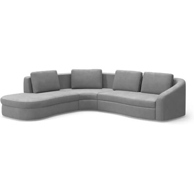SIT&MORE Jazz L-Form Sofa - Microfaser, grau, rechts SIT&MORE Jazz L-Form Sofa - Microfaser, grau, rechts