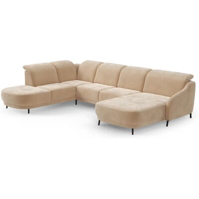 SIT & MORE Blues U-Form Sofa Microfaser Recamiere - U-Form Sofa SIT & MORE Blues U-Form Sofa Microfaser Recamiere - U-Form Sofa