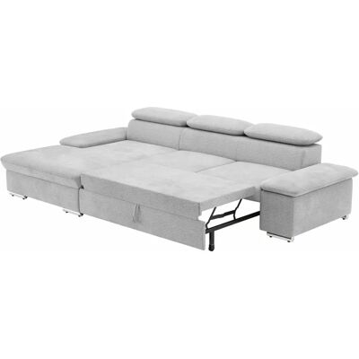 SIT & MORE Valantine L-Form Sofa - Bett, 286cm, Grau SIT & MORE Valantine L-Form Sofa - Bett, 286cm, Grau