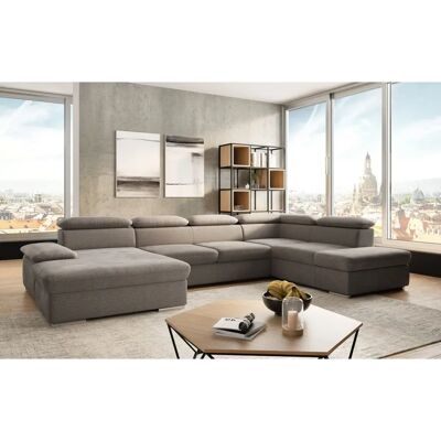SIT & MORE Valantine U-Form Sofa - U-förmige, grau, 100% Polyester SIT & MORE Valantine U-Form Sofa - U-förmige, grau, 100% Polyester