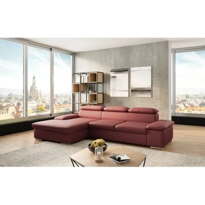 SIT & MORE Valantine L-Form Sofa - NaturLeder, Bettfunktion, Recamiere links SIT & MORE Valantine L-Form Sofa - NaturLeder, Bettfunktion, Recamiere links