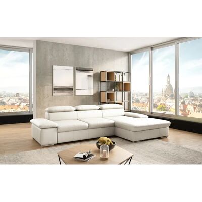 SIT & MORE Valantine L-Form Sofa - Leder, Weiß, Recamiere, 286cm SIT & MORE Valantine L-Form Sofa - Leder, Weiß, Recamiere, 286cm