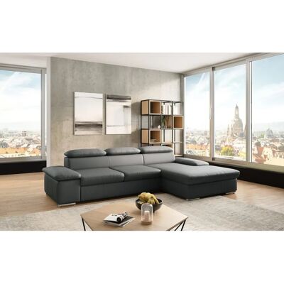 SIT & MORE Valantine L-Form Sofa - Naturleder & Stoff SIT & MORE Valantine L-Form Sofa - Naturleder & Stoff