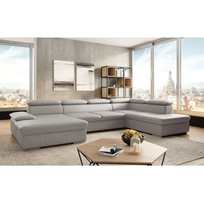 SIT & MORE Valantine U-Form Sofa - Naturleder - Hellgrau SIT & MORE Valantine U-Form Sofa - Naturleder - Hellgrau