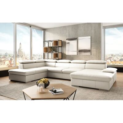 SIT&MORE Valantine U-Form Sofa - Naturleder & Stoff SIT&MORE Valantine U-Form Sofa - Naturleder & Stoff