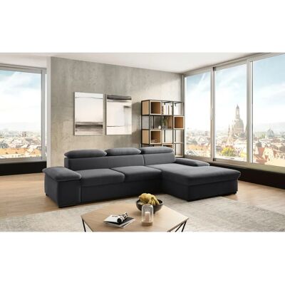 SIT & MORE Alcudia L-Form Sofa - Verstellbar, Dunkelgrau SIT & MORE Alcudia L-Form Sofa - Verstellbar, Dunkelgrau