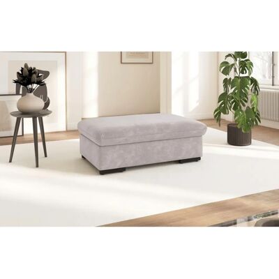 SIT&MORE Alcudia Silber Hocker - Ottomane SIT&MORE Alcudia Silber Hocker - Ottomane