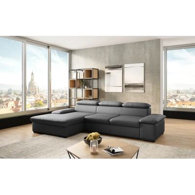 SIT & MORE Alcudia L-Form Sofa - Naturleder & Stoff - 286x73x174cm SIT & MORE Alcudia L-Form Sofa - Naturleder & Stoff - 286x73x174cm