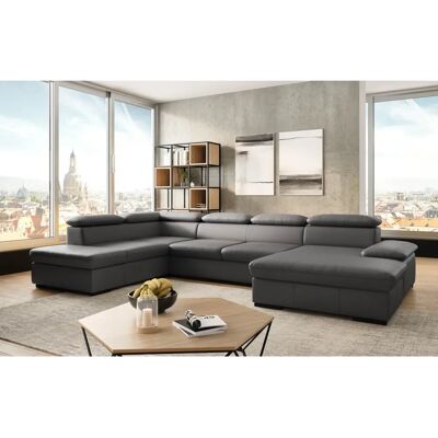 SIT & MORE Alcudia U-Form Sofa - Leder, Ottomane links, Kopfteilverstellung SIT & MORE Alcudia U-Form Sofa - Leder, Ottomane links, Kopfteilverstellung