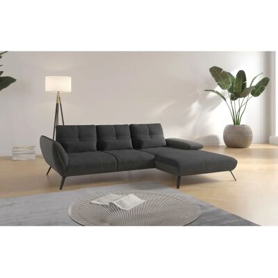 Places of Style Mikado L-Form Sofa - L-Form Velvet Fabric Recliner Places of Style Mikado L-Form Sofa - L-Form Velvet Fabric Recliner
