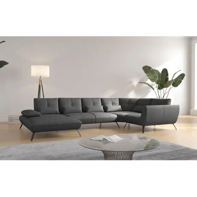 Places of Style Mikado U-Form Sofa - Dunkelgrau - 6 Sitze Places of Style Mikado U-Form Sofa - Dunkelgrau - 6 Sitze