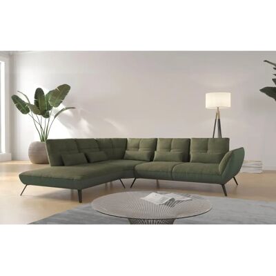 Places of Style Mikado L-Form Sofa - L-Form, Olive, Abnehmbare Rückenlehne Places of Style Mikado L-Form Sofa - L-Form, Olive, Abnehmbare Rückenlehne
