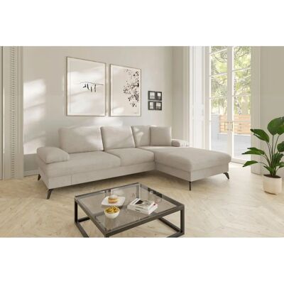 SIT & MORE Morris Jubi L-Form Sofa - Bettfunktion, Beige, 247cm SIT & MORE Morris Jubi L-Form Sofa - Bettfunktion, Beige, 247cm