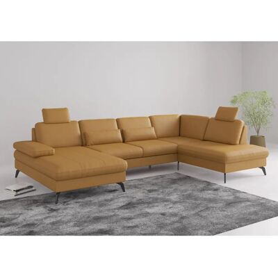 SIT & MORE Morris U-Form Sofa - Armlehne, Bett, Naturleder SIT & MORE Morris U-Form Sofa - Armlehne, Bett, Naturleder