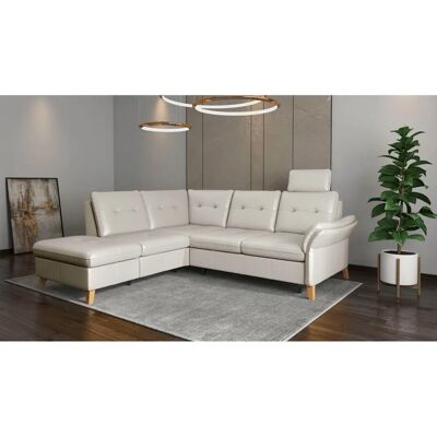 SIT & MORE Göteborg Weiß Leder Ecksofa - Sofa SIT & MORE Göteborg Weiß Leder Ecksofa - Sofa