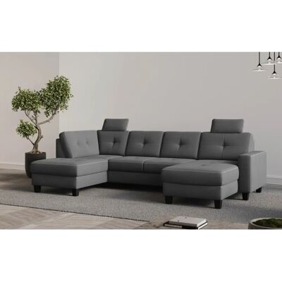 Places of Style Varese Sofa - 6,5-Sitzer, Grau, Modular, mit Schlaffunktion Places of Style Varese Sofa - 6,5-Sitzer, Grau, Modular, mit Schlaffunktion