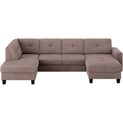 Places of Style Varese Modularsofa - Taupe, Stoff, 226cm Places of Style Varese Modularsofa - Taupe, Stoff, 226cm